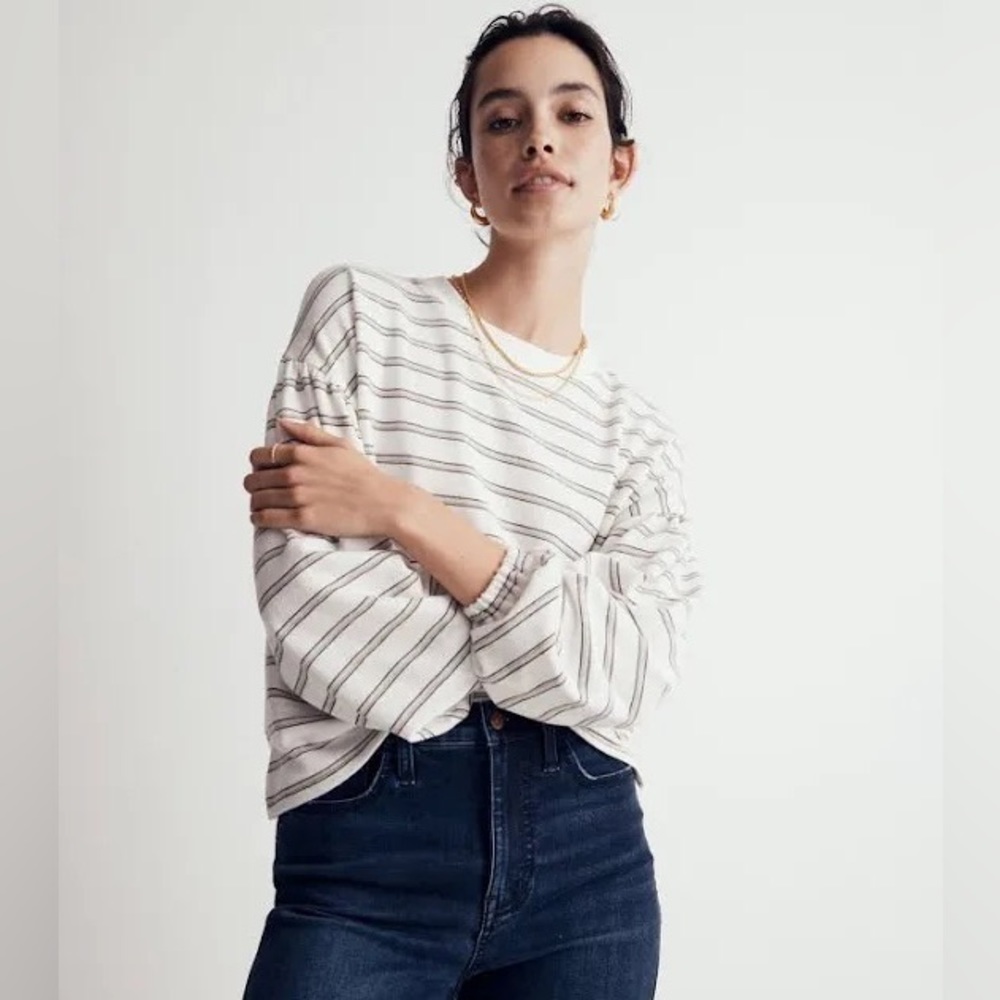 MADEWELL STRIPED SWEATER TOP